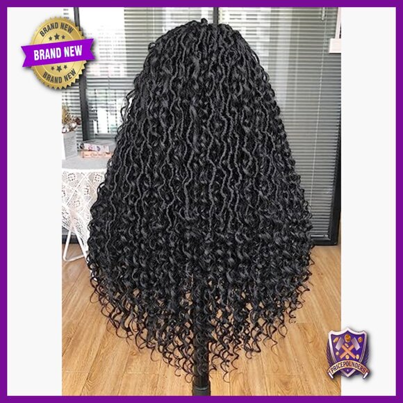 30-Inch Synthetic Full Lace Wig with Curly Ends, Glueless, Bohemian Style main image 4
